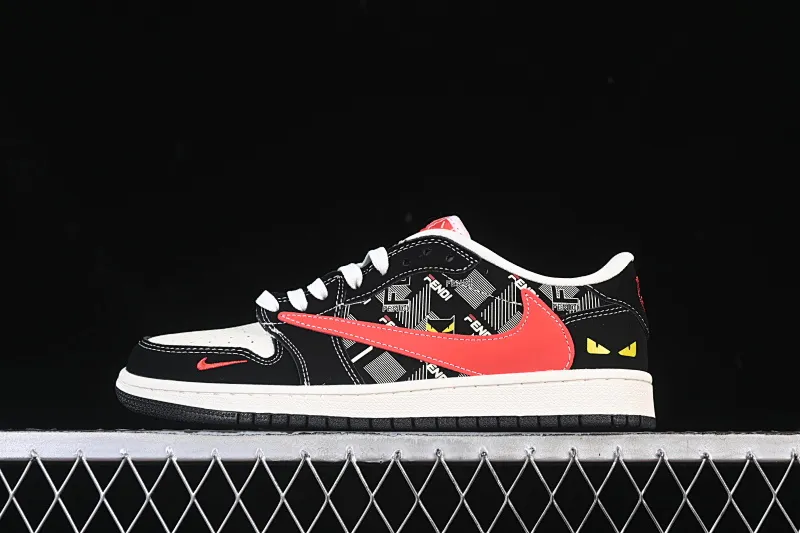 All categories Air Jordan Jordan series basketball shoes Air Jordan 1 Low High-end customized low-top sneakers Travis Scott x Fragment Design x Air Jordan 1 Low OG SP AJ1 Joe 1 Fendi joint cat's eye red hook low-top cultural casual sneakers XS2025-078